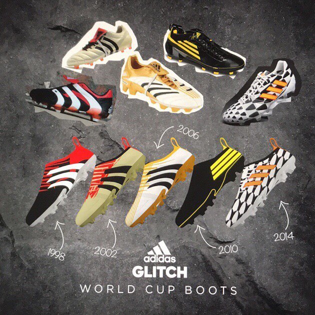 Awesome Adidas Glitch 1998 2002 2006 2010 2014 World Cup